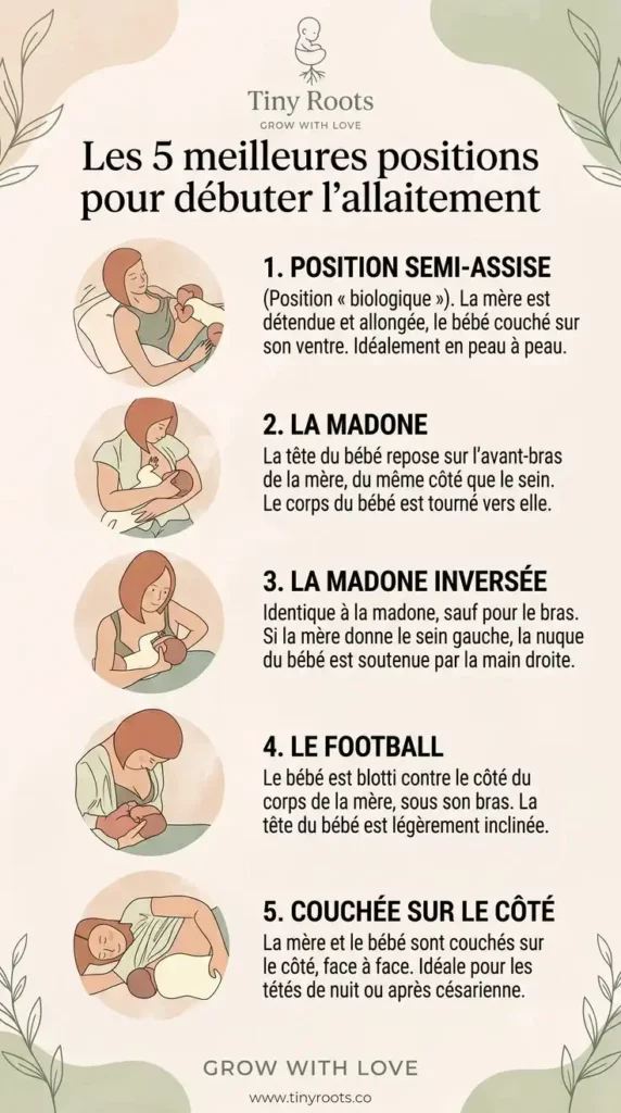 Les 5 meilleures positions pour allaiter